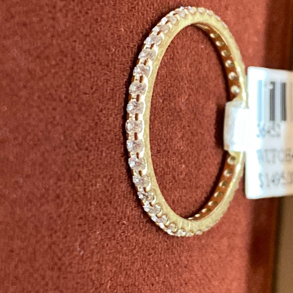14 Kt Yellow Gold Eternity Diamond Band